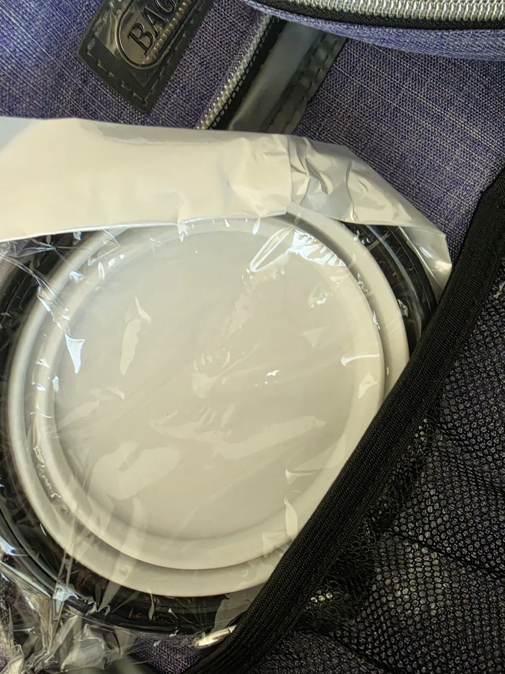 Purple Insulated Pet Travel Backpack and Bowl Set